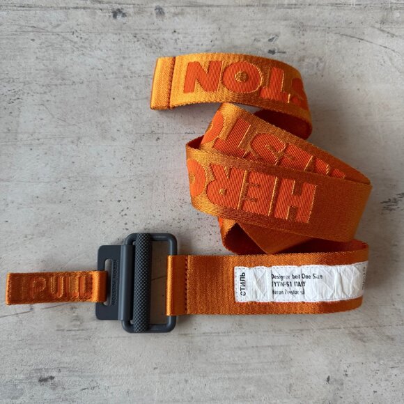 Heron Preston Orange "Style" Women's Tab Belt - Festival Ready - Picture 2 of 7
